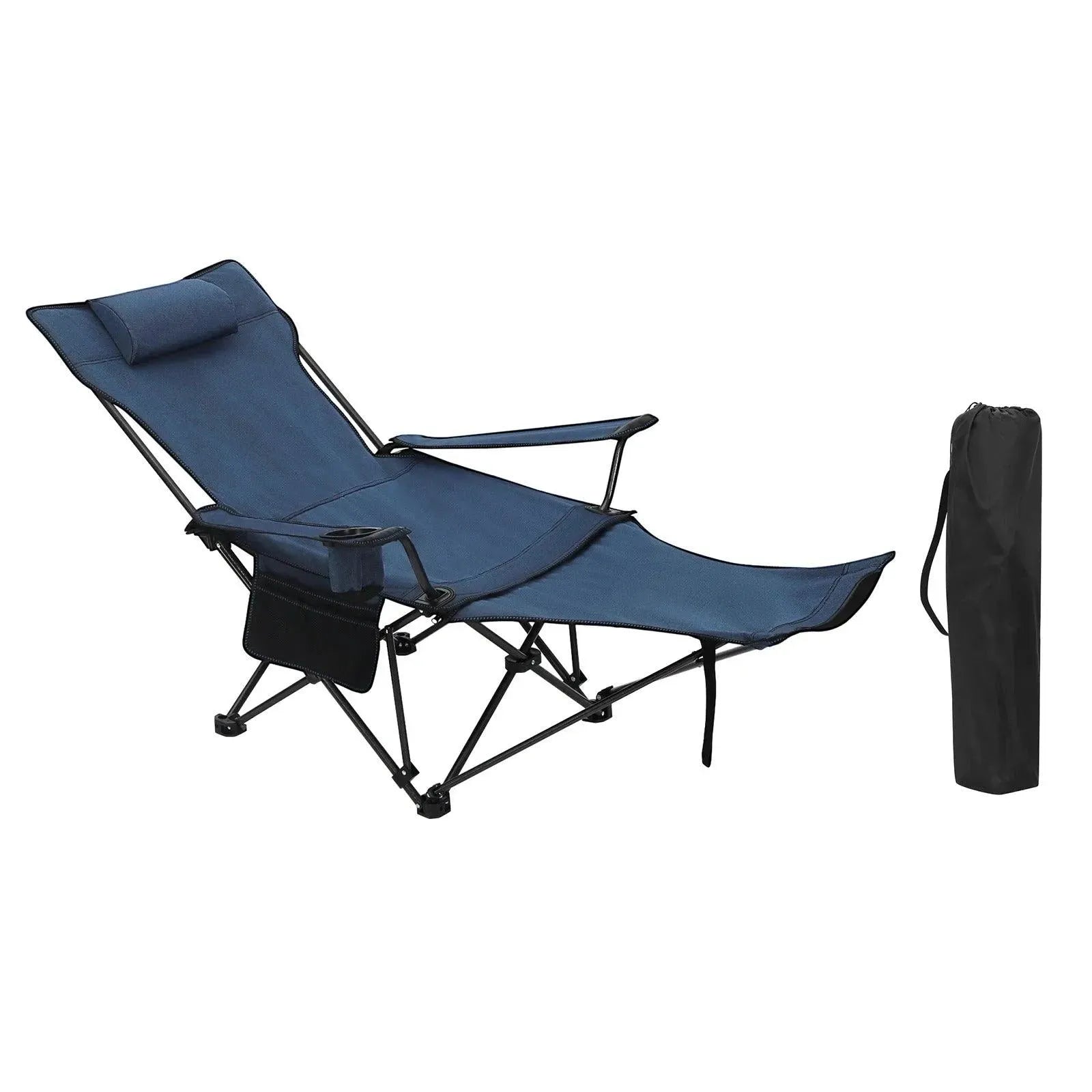 Feronza™ Opvouwbare Camping- en Vissersstoel met Voetensteun en Hoofdsteun voor Buiten - Feronza